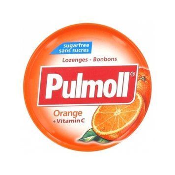 Освежающие леденцы Pulmoll Orange + Vitamin C Апельсин + Витамин С без сахара 45 г ТМ Pulmoll Пульмол Германия 111979 фото