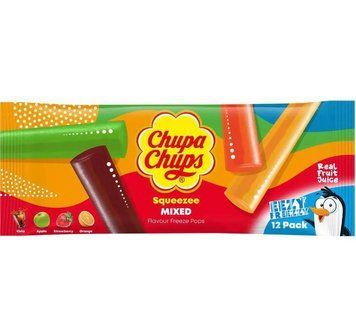 Замороженный лед Chupa Chups Squeezee Freeze Pops 12x50ml 111687 фото