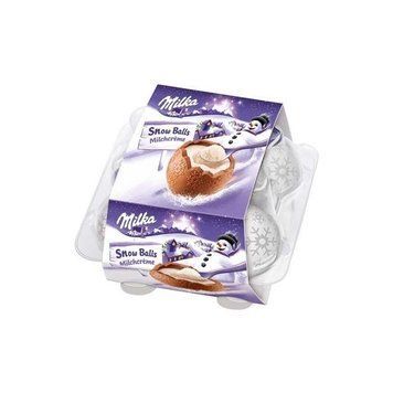 Шоколадні кульки Milka Snow Balls із кремовою начинкою 112 г 112366 фото