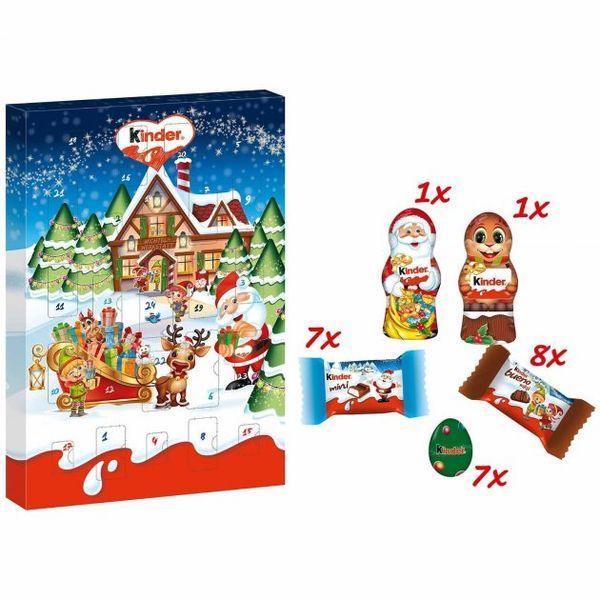 Адвент Календар Kinder Mini Mix Advent Calendar мікс молочного шоколаду 152 г 112170 фото
