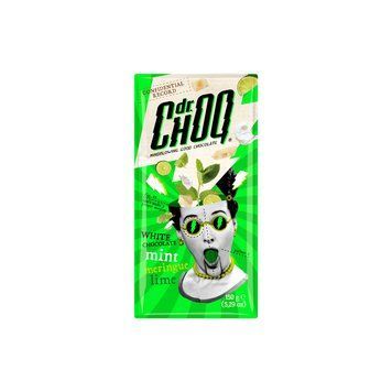 Белый шоколад Dr. CHOQ Mint Meringue Lime Мята-Безе-Лайм 150 г 112368 фото