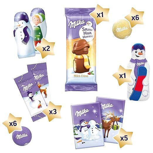 Адвент календар Мілка Milka Snow Mix Веселий Сніговик 235 г 112219 фото