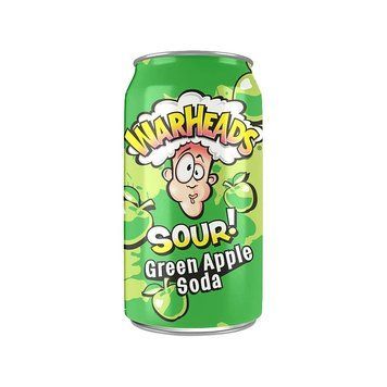 Газировка Warheads Sour Soda Green Apple Кислое Зеленое Яблоко 330 мл 112619 фото
