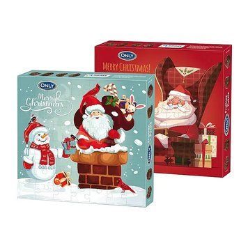Шоколадные конфеты Only Merry Christmas Пралине + Пазлы 120 гр 9002859103919 фото