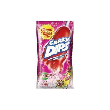 Стріляючі льодяники Chupa Chups Crazy Dips Strawberry Чупа Чупс Полуниця 14 г 112093 фото