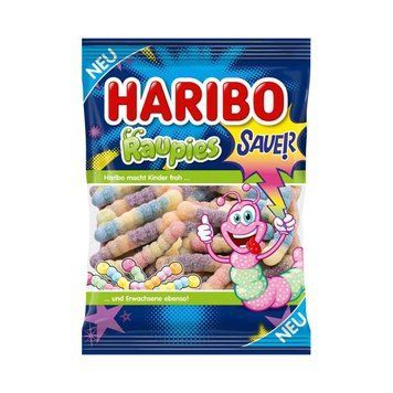 Желейки Raupies Sauer Гусеницы Кислые 160 г ТМ Haribo Харибо Германия 111842 фото