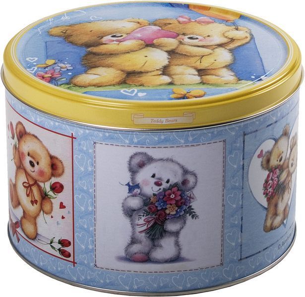 Печиво вершкове Jacobsens Bakery - Teddy Bears Плюшеві Ведмедики в ж/б 300 г 112470 фото