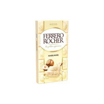 Белый шоколад Ferrero Rocher Haselnuss White Chocolate с лесным орехом 90 г 112371 фото