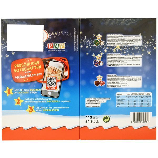 Адвент Календар Kinder Chocolate Mix Шоколадні Цукерки 113 г 8000500427484 фото