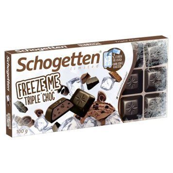 Немецкий черный шоколад Schogetten Freeze Me Triple Choc с шоколадным мороженым, 100 грамм 111679 фото