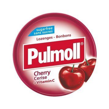 Освежающие леденцы Pulmoll Cherry + Vitamin C Вишня + Витамин С без сахара 45 г ТМ Pulmoll Пульмол Германия 111980 фото