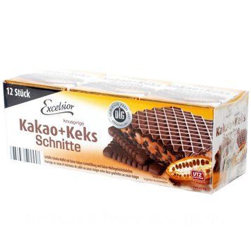 Вафли Excelsior Kakao+Keks Schnitte 250 г 111272 фото