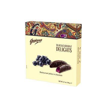 Мармелад жевательный в шоколаде Delights Goplana Blackcurrant со вкусом смородины 190 г 112121 фото