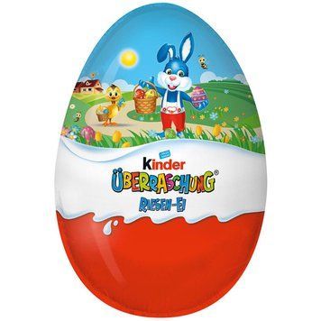 Шоколадное яйцо Kinder Uberraschung Riesen Ei Easter Maxi Синие 220g 111504 фото