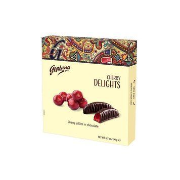 Мармелад жевательный в шоколаде Delights Goplana Cherry со вкусом вишни 190 г 112120 фото
