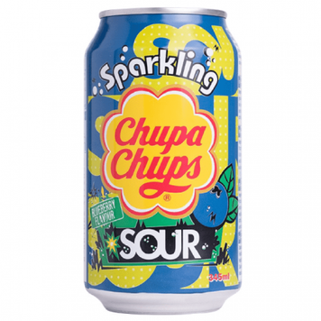 Газировка Chupa Chups Sparkling Sour Blueberry Flavour кислая черника 345 мл TM Chupa Chups Чупа Чупс США 111754 фото
