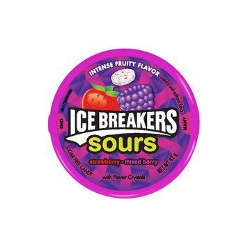 Освіжаючі льодяники Ice Breakers Sours Wild Berry Sugar Free Ягідні Без цукру 42 г 112185 фото