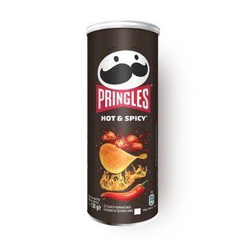 Чипсы Hot & Spicy Острые&Пряные 130 гр ТМ Pringles Принглс США 111806 фото