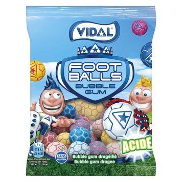 Жвачка Vidal Footballs Bubble Gum футбольные мячи 90 г ТМ Vidal Видаль Испания 111956 фото