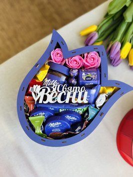 Набор "Тюльпан Милка" Размер коробки: 29*26*9 см 112473 фото