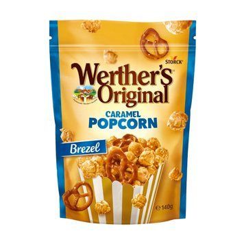 Сладкий попкорн Werthers Caramel Popcorn Brezel карамельный с крендельками 140 г ТМ Werthers Original Везерс Ориджинал Германия 112007 фото