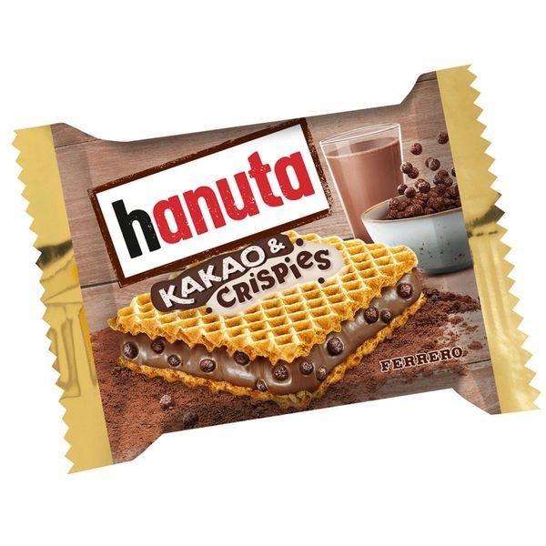Вафлі Hanuta Ferrero Kakao s Crispies Какао та Кріспі (10шт) 220 г 112435 фото