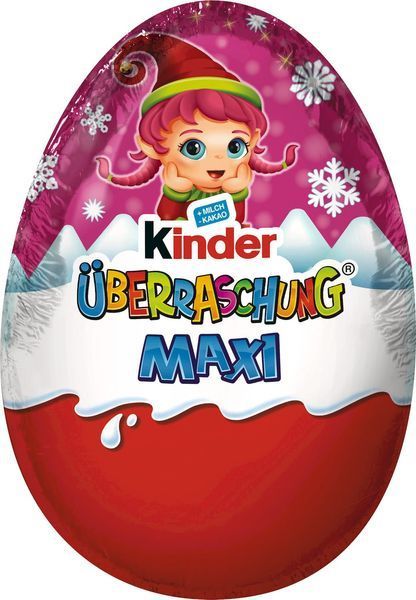 Новогодний Киндер Яйцо Kinder Surprise Maxi Макси для девочек 100 г 4008400231723 фото