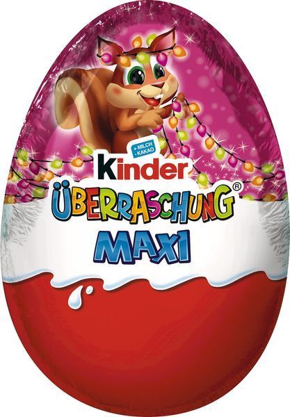 Новогодний Киндер Яйцо Kinder Surprise Maxi Макси для девочек 100 г 4008400231723 фото