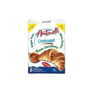 Круасан Antonelli Cocoa Cream Sugar Free з шоколадом без цукру 250 г ТМ Antonelli Антонеллі Італія 111958 фото