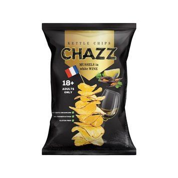 Чіпси Chazz Chips Mussels & White Wine Мідії та Біле вино 90 г 4779047981110 фото