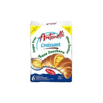 Круасан Antonelli Creama Pasticcera Sugar Free з кремом без цукру 250 г ТМ Antonelli Антонеллі Італія 111959 фото
