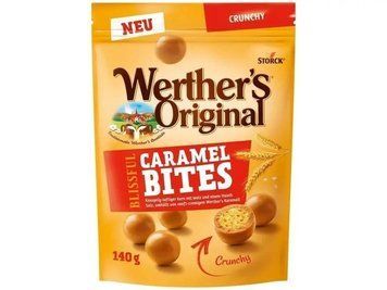 Драже Werthers Caramel Bites Crunchy Кранчі 140 г ТМ Werthers Original Везерс Ориджинал Німеччина 112010 фото