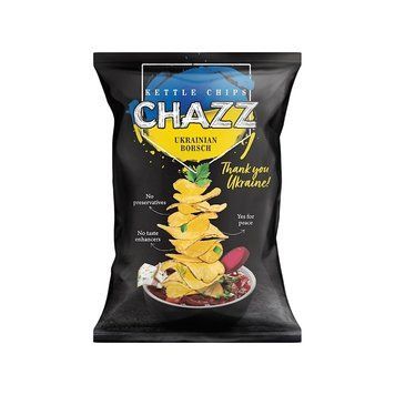 Чіпси Chazz Ukrainian Borscht Український Борщ 90 г 4779047981233 фото