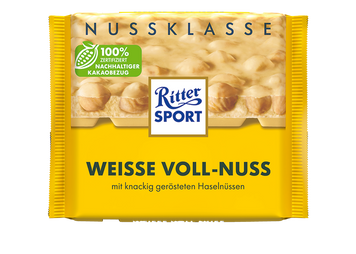 Шоколад Белый Ritter Sport с цельным фундуком 100г 4000417670113 фото