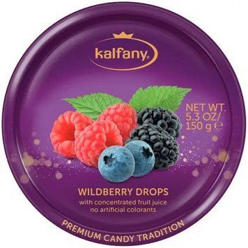 Леденцы в банке Kalfany Wildberry Candies лесные ягоды, 150г 111563 фото