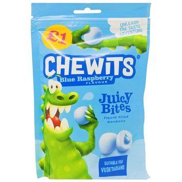 Жевательные конфеты Chewits Blue Raspberry Juicy Bites 165g 111712 фото