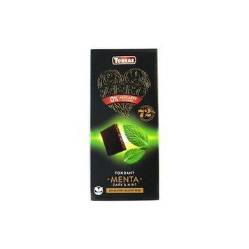 Шоколад черний TORRAS Zero с мятой 72% какао без глютена и сахара 100 г 112063 фото