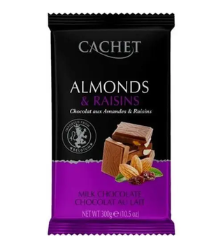 Шоколад Cachet Almonds&Raisins 300 г 111286 фото