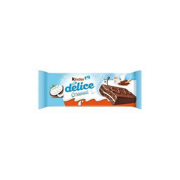 Бисквитный батончик Kinder Delice Coconut с кокосом 37 г ТМ Ferrero Ферреро Италия 111864 фото