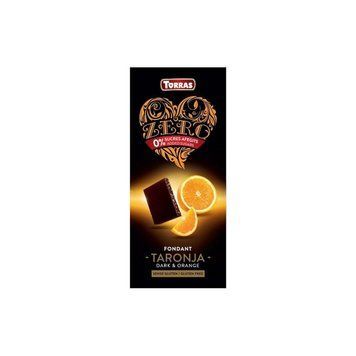 Шоколад черний TORRAS Zero с апельсином 52% какао без глютена и сахара 125 г 112066 фото
