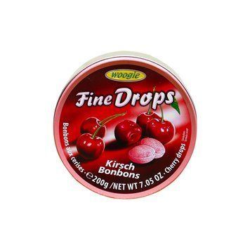 Леденцы Fine Drops Kirsch Вишня 200 г ТМ Woogie Вуги Германия 111816 фото