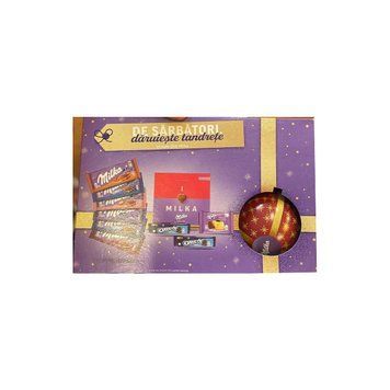 Подарунковий набір Milka De Sarbatori 3 кулі з солодощами 882 г 112343  фото