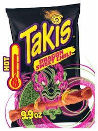 ЧипсыTakis Dragon Spicy Sweet Chili Rolled Tortilla Chips 100г 8412600037461 фото