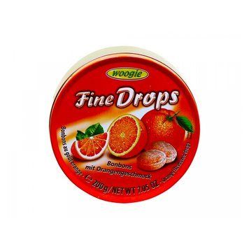 Леденцы Fine Drops mit Orangengeschmack Апельсин 200 г ТМ Woogie Вуги Германия 111817 фото