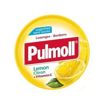 Освіжаючі льодяники Pulmoll Lemon + Vitamin C Лимон + Вітамін С без цукру 45 г ТМ Pulmoll Пульмол Німеччина 111982 фото