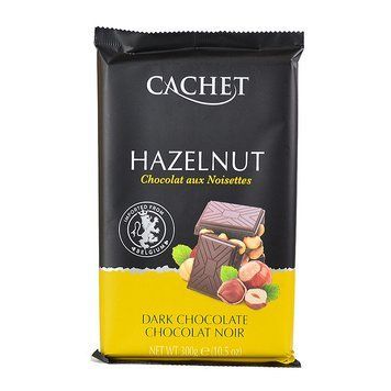 Шоколад Cachet Hazelnut Dark chocolate 300 г 111290 фото