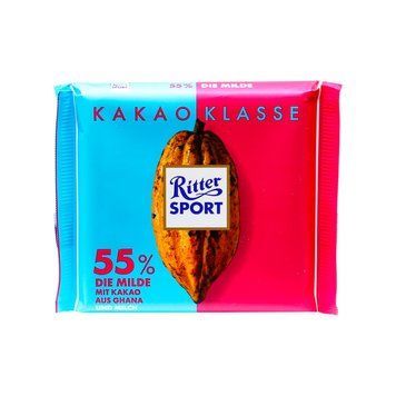 Шоколад молочний Ghana Гана 55% 100 г ТМ Ritter Sport Ріттер Спорт Німеччина 111769 фото