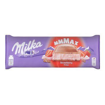 ШОКОЛАД МОЛОЧНЫЙ С КРЕМОВОЙ НАЧИНКОЙ STRAWBERRY MILKA М/У 300Г 7622200007769 фото