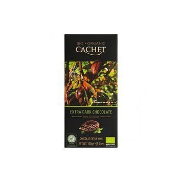 Екстра чорний шоколад Cachet Bio Organic Extra Dark Кашет Біо 85% какао 100 г 112448 фото