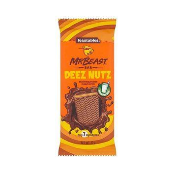 Шоколад Містер Біст Feastables MrBeast Deez Nutz Milk Peanut Butter Молочний з арахісовим маслом 60 г 112536 фото